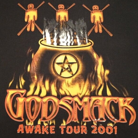 Vintage Godsmack Awake Tour 2001 Heavy Metal Rock Band Shirt retro tee - Picture 1 of 2
